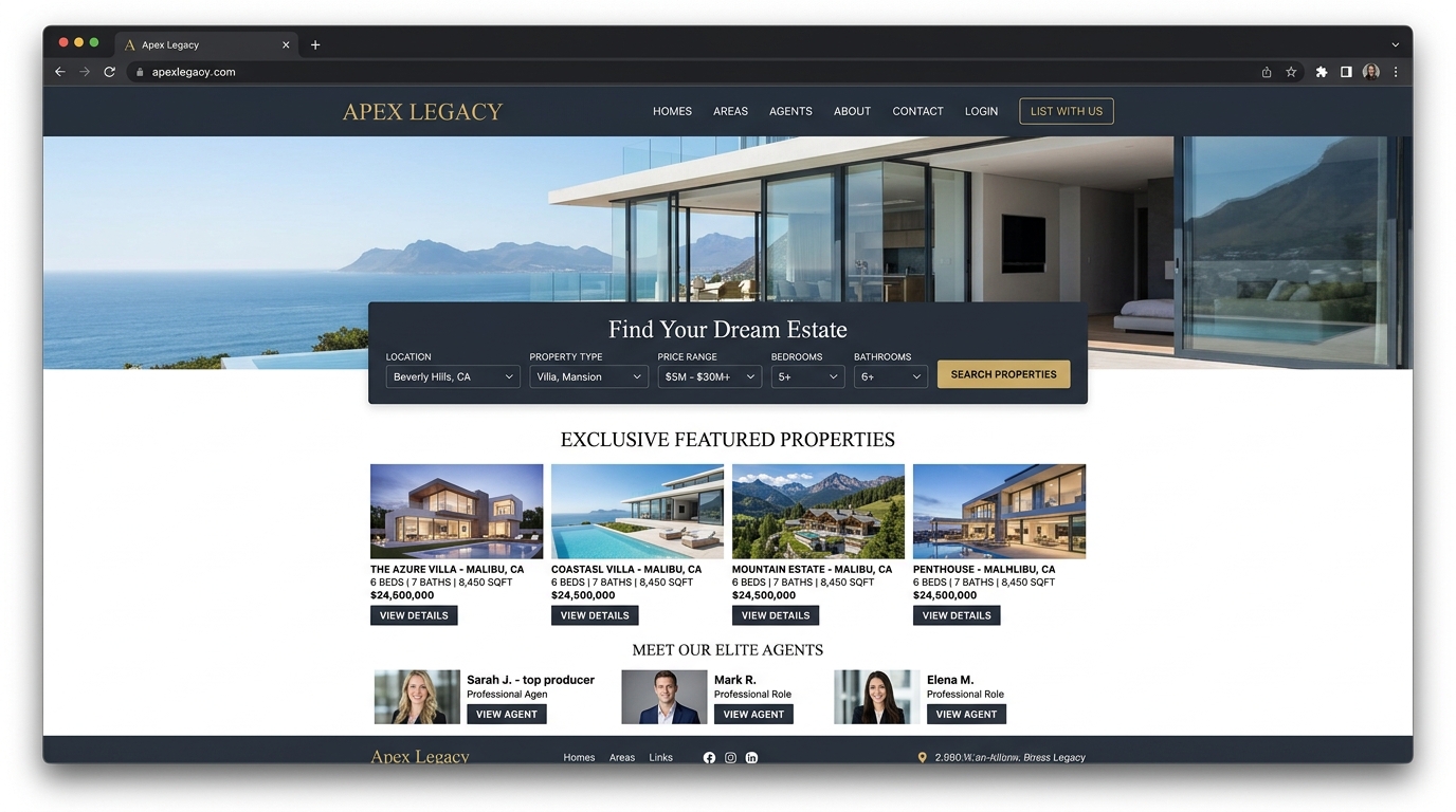 EstatePro Emlak & Gayrimenkul - Web Tasarım Demosu