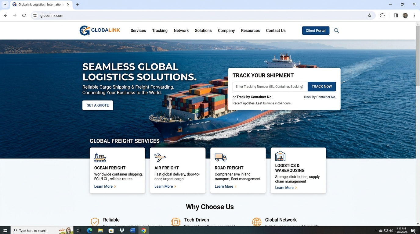 LogiTrans Lojistik & Taşımacılık - Web Tasarım Demosu